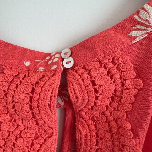 Daniel Rainn Women With Crochet Detail Sleeveless Floral Top Size XL - Picture 7 of 9